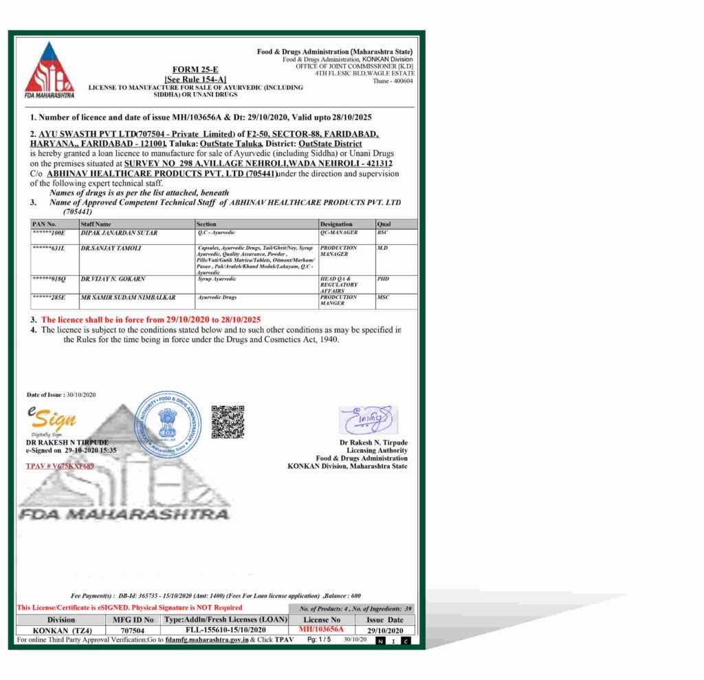 Manufacturing License