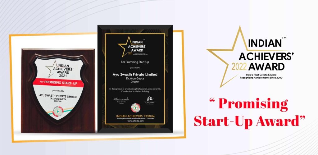 Indian Achiever Promising Start-Up Award AyuSwasth