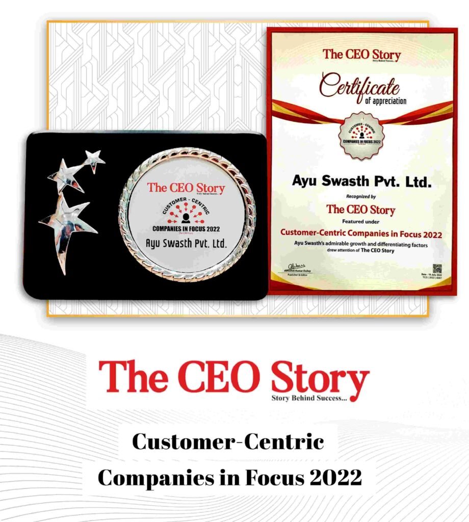 The CEO Story Customer Centric Companies in Focus 2022 AyuSwasth Award